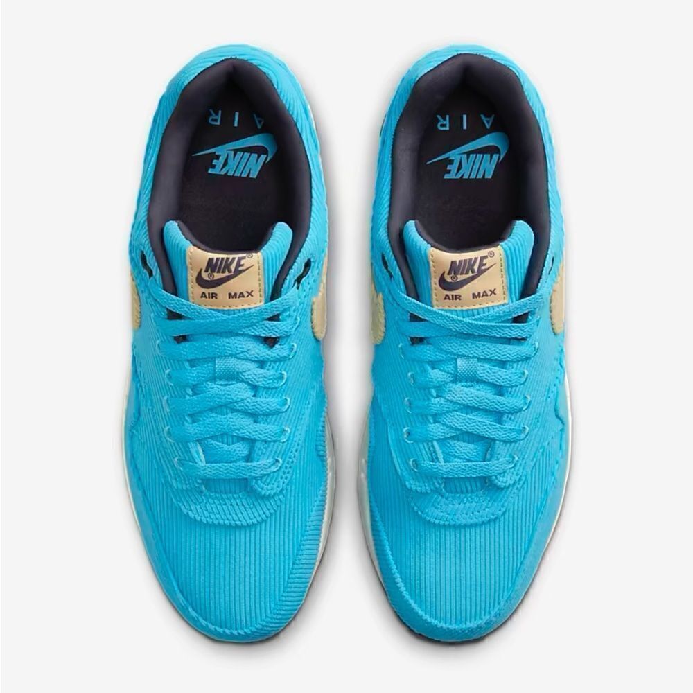 Nike Airmax 1 Premium Corduroy Baltic Blue/Gridiron/Sail/Sesame. Worn once. - Picture 2 of 16